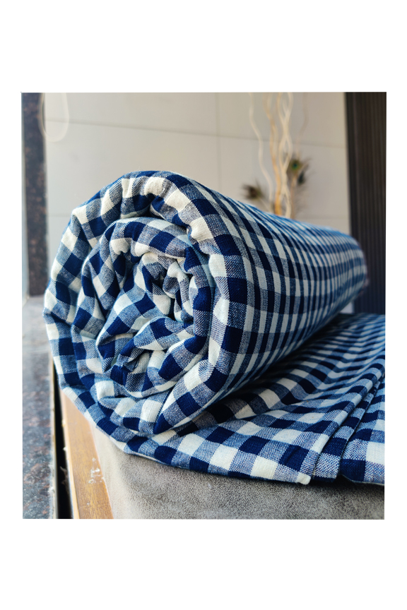 SMALL INDIGO CHECKS FABRICS